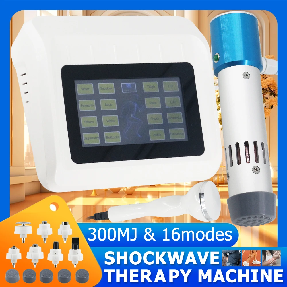 

300MJ Shock Wave Therapy Machine For ED Treatment Erectile Dysfunction Pain Relief And Massage Physiotherapy Shockwave Massager