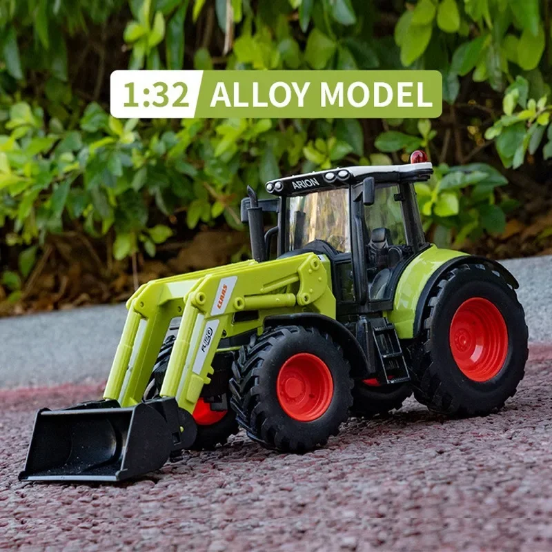 โมเดลรถแทรกเตอร์การเกษตร1:32 Diecast โลหะของเล่นเด็กเด็กผู้ชายรถสะสมโมเดลรถขนส่งขนาดเล็ก