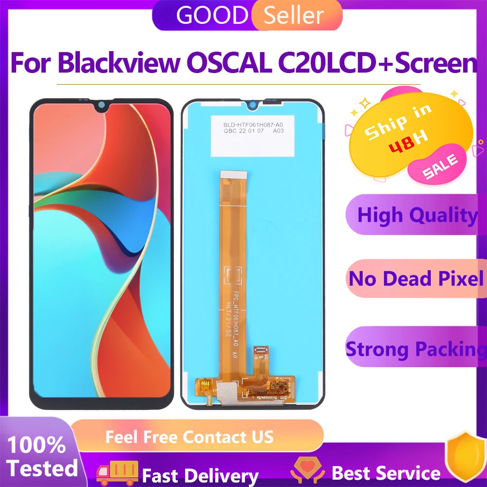 

100% Tested LCD Display For Blackview Oscal C20 LCD Display Touch Screen Digitizer LCD Screen Assembly For C20 Pro LCD Screen