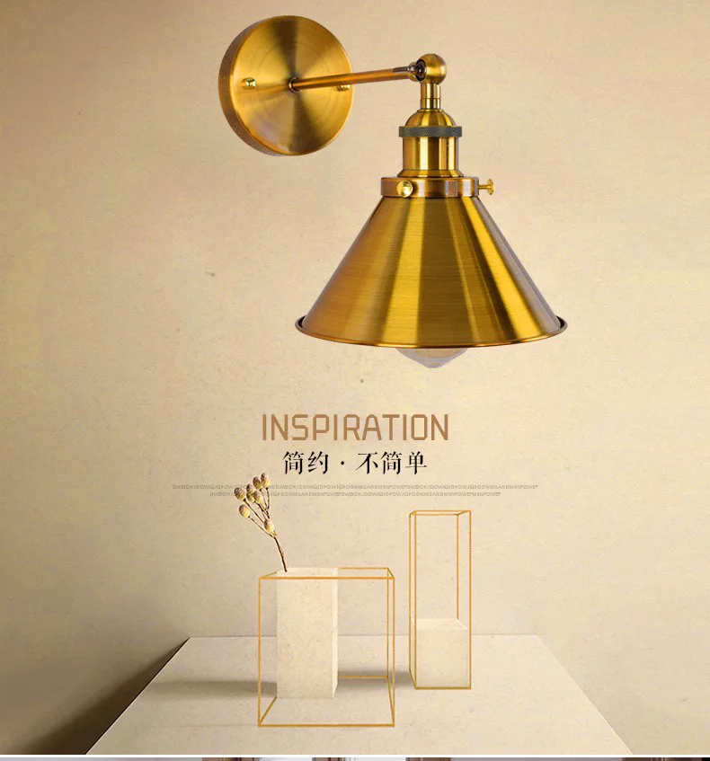 

Personality Simple Dining Room Living Room Decoration Corridor Corridor Single Section Glass Lamp Shade Gold Bronze Wall Lamp