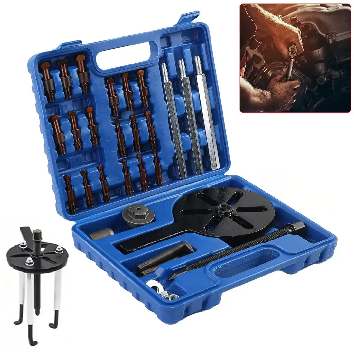 34-teiliges Innenlager-Abzieher-Set (mit Taschenloch, Basisloch, Innenabzieher, Spezialwerkzeug)