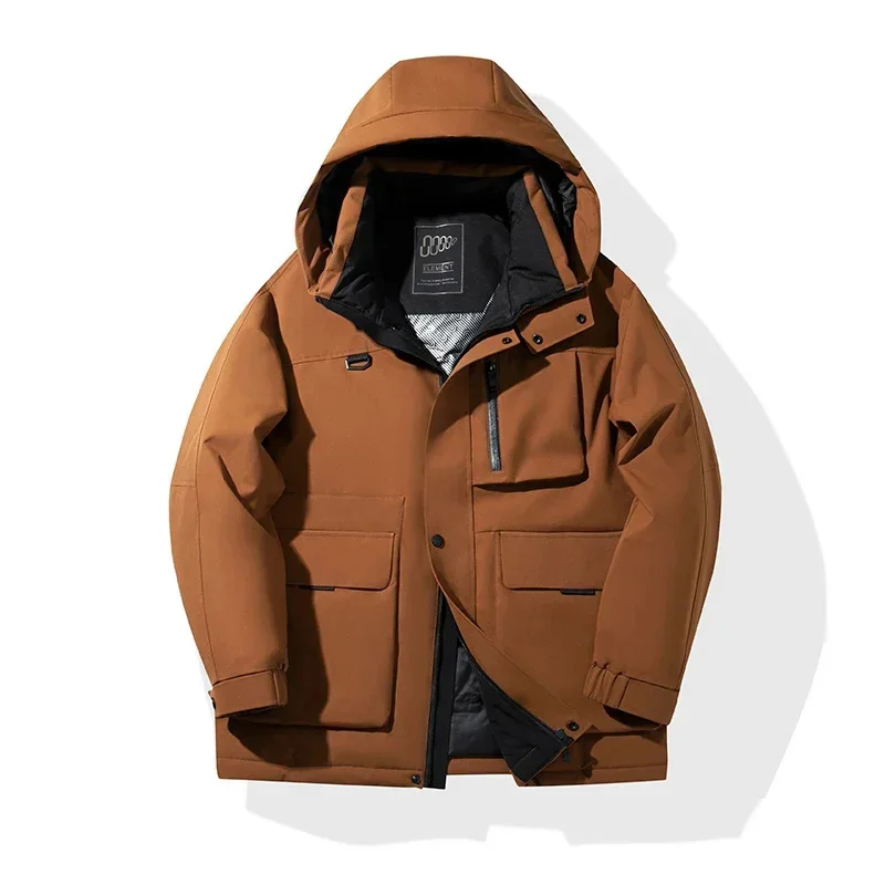 Jaqueta de acolchoamento masculina, roupas de grife de luxo, casaco frio para inverno, saco casual masculino