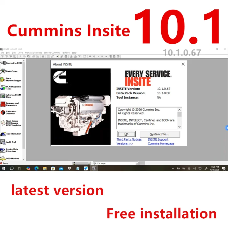 Cummins ECM Programming  Diagnostic software With Zap-It OEM  INCAL  Cummins  Insite 10.1.0.67 Pro 2026 1PC Free installation