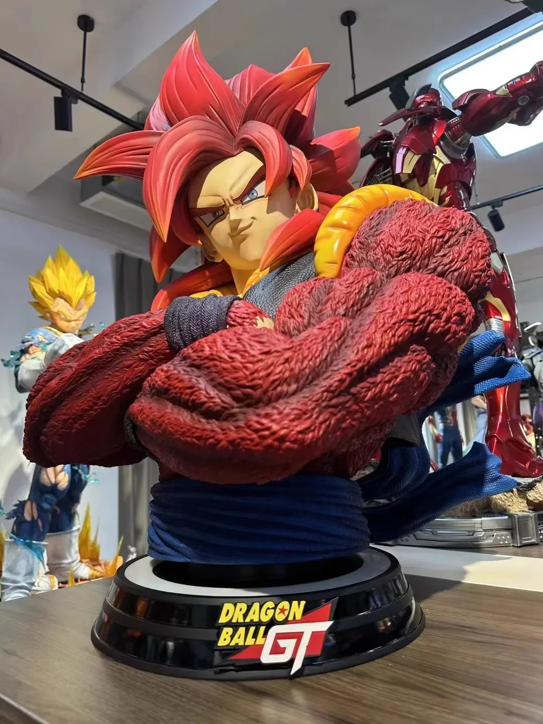 90cm Dragon Ball Gogeta Figures Resin Mold Aas Bust 1:1 Huge Dragon Ball S.H Figuarts Bust Statue Cool Decor Ornament Gifts