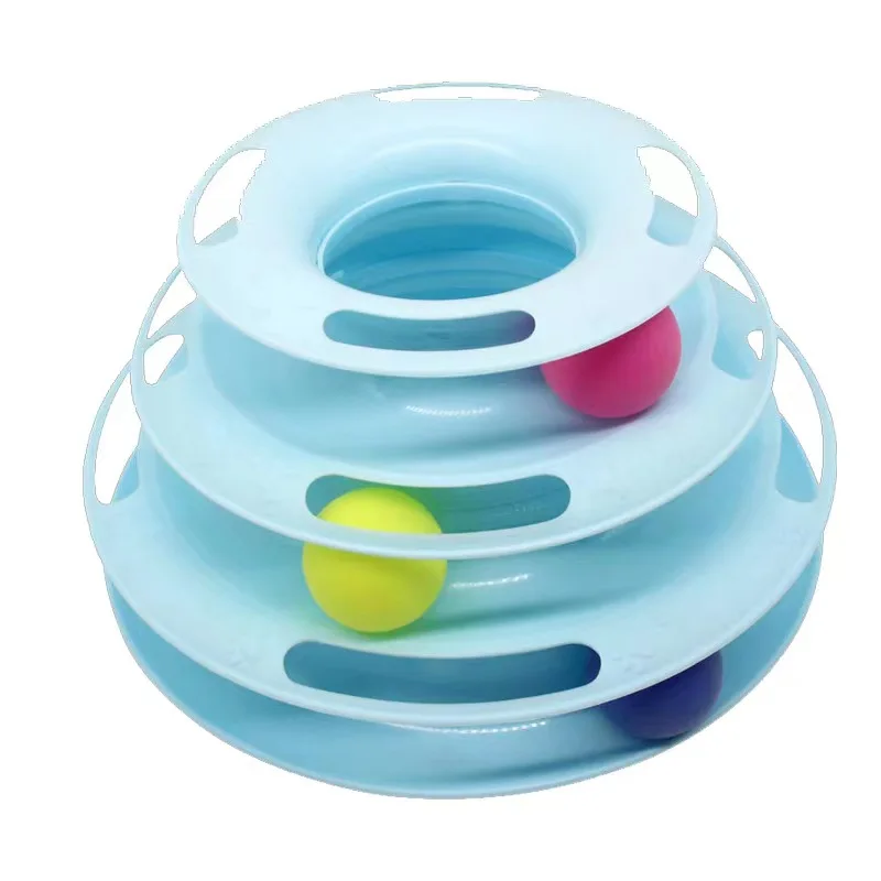 4 Levels Cat Toy Tower Turntable Roller Balls Toys Interactive Intelligence Training Track Puzzle Funny Games Accessories image 6