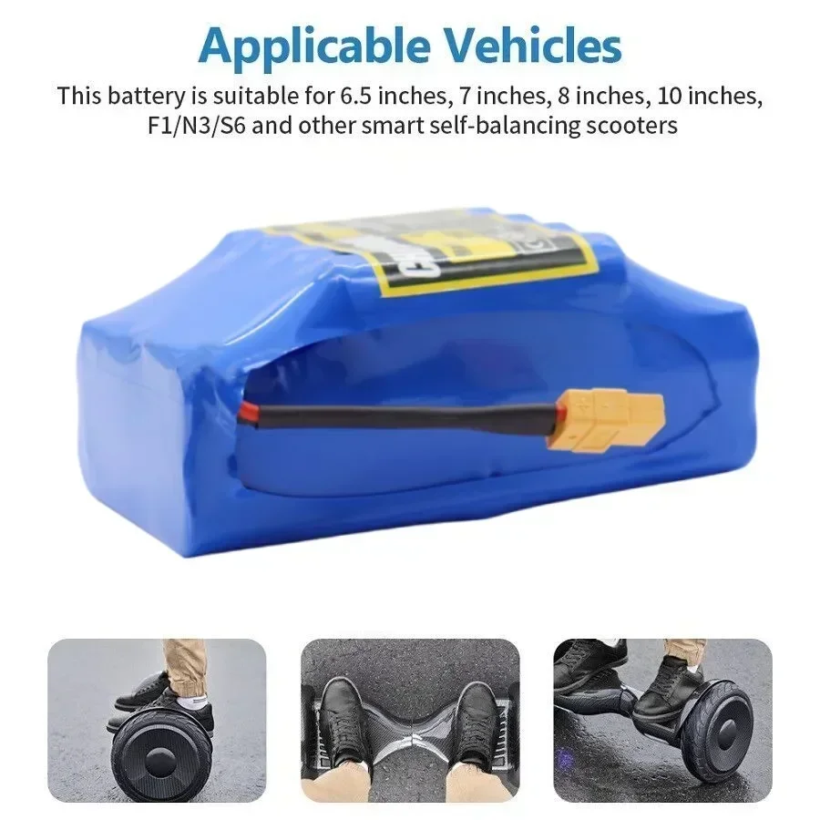 Exceptional 36V 4400mAh 10s2p Lithium Rechargeable Battery for Electric self - balance Scooter Hover Board Unicycle.