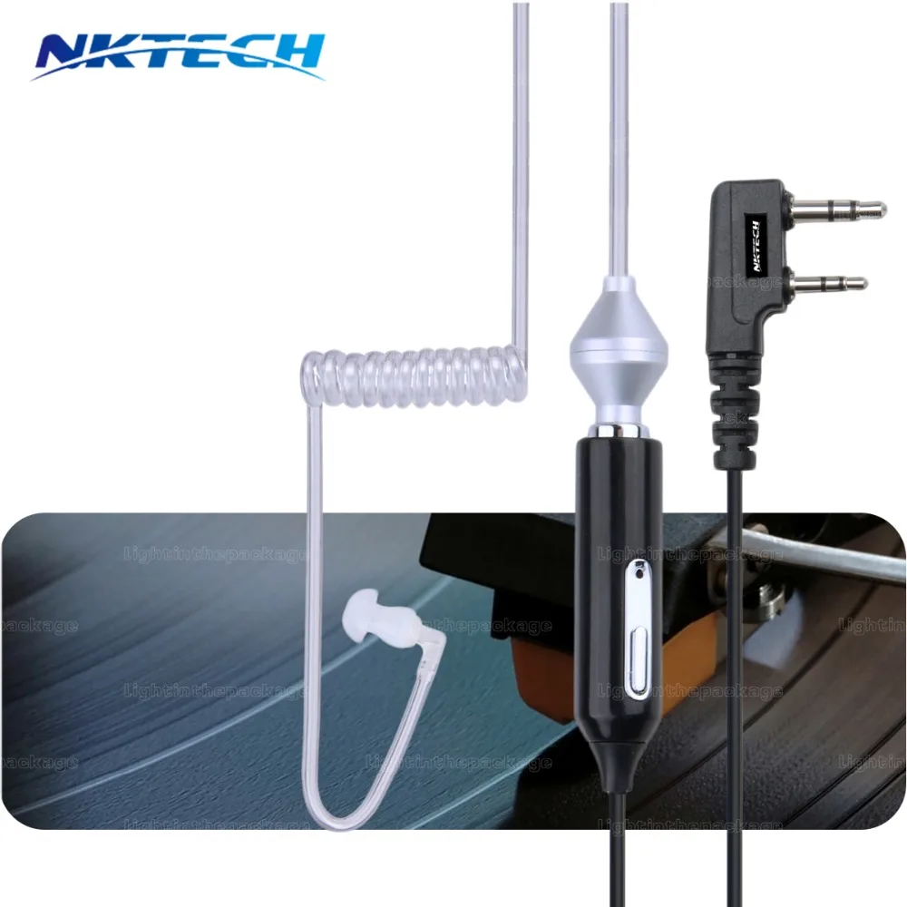 NKTECH NK-H2 Earpiece Headset Air Tube MIC For PUXING WOUXUN TYT KENWOOD BaoFeng UV-5R UV-82 GT-3TP DM-5R UV-5RTP Walkie Talkie