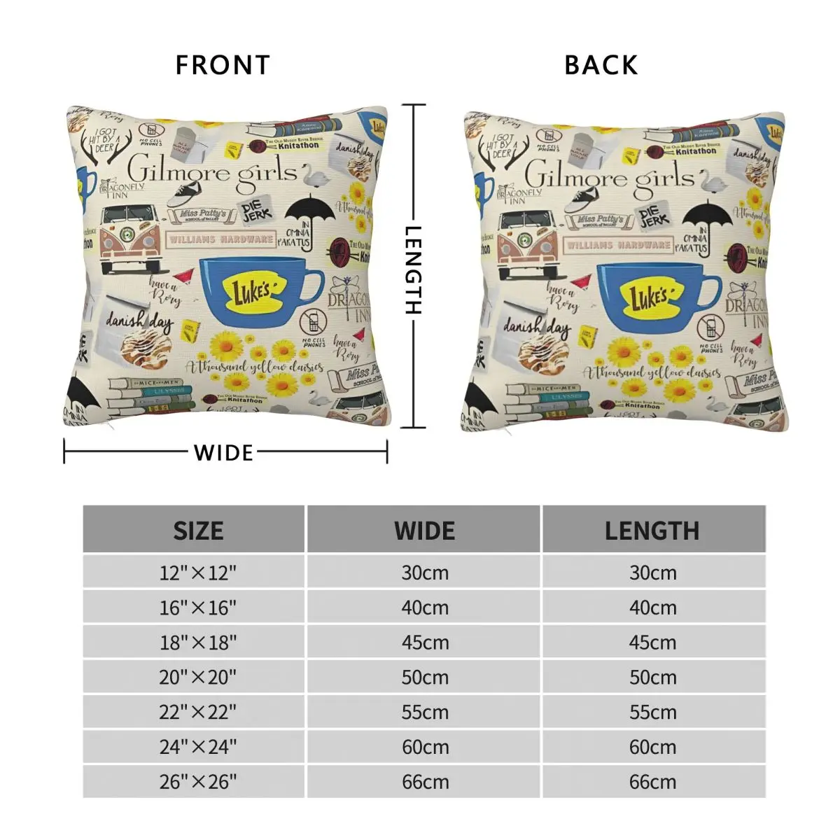 غطاء وسادة بوليستر للفتيات من Gilmore الناعم ، أنا أشرب القهوة مثل كيس وسادة للفتيات ، ديكور منزلي ، غطاء وسادة تلفزيون ، مربع #4
