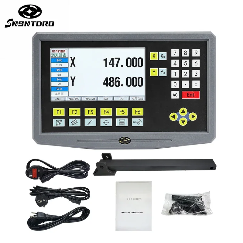 YH800-2 LCD DRO wielojęzyczny 2-osiowy odczyt cyfrowy duży wyświetlacz LCD AC110V/220V TTL do tokarek CNC