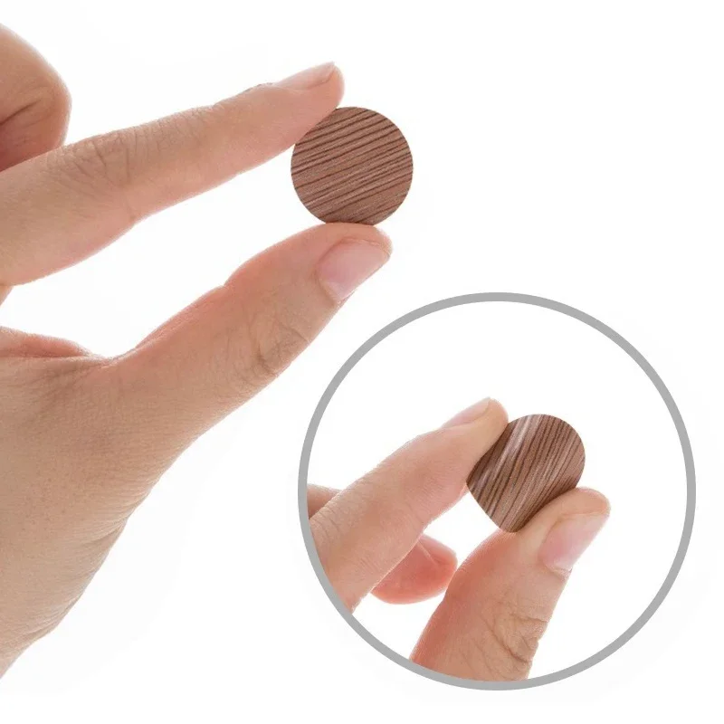 2Sheets 108Pcs Wooden Furniture Screw Cap Cover Hole Sticker 21mm Self Adhesive Art Decorative Stickers For Desk Drawer Cabinet