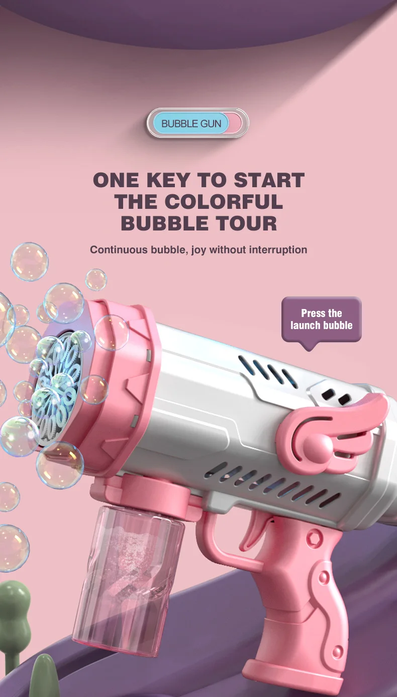 Elektryczny pistolet do baniek mydlanych z 12 otworami Automatyczna maszyna do dmuchania baniek mydlanych Przenośna zabawka dla dzieci na zewnątrz Prezent na przyjęcie weselne Urodziny