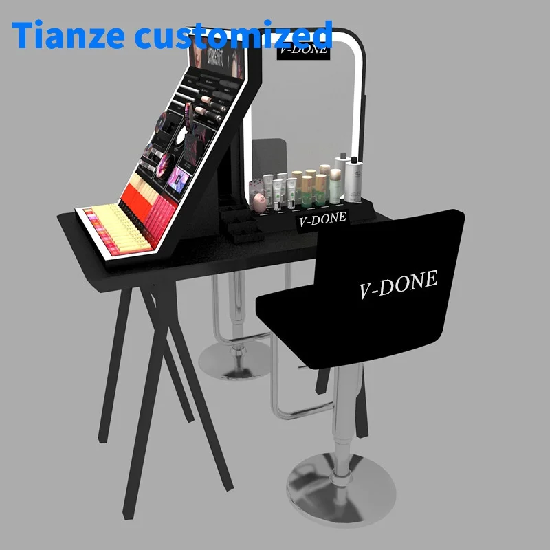 [Customized]stand cardboard makeup displays rack products makeup display showcase makeup shelf display shelf cosmetic acrylic pe