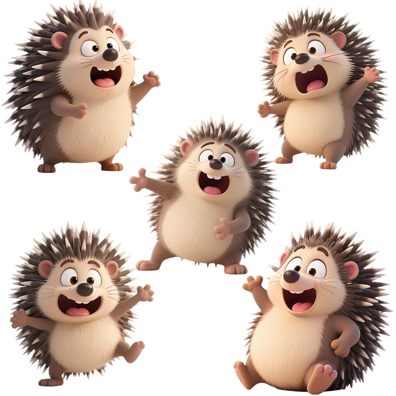 Three Ratels CD252 Funny cartoon hedgehog wall stickers for children's bedrooms decoration kindergarten