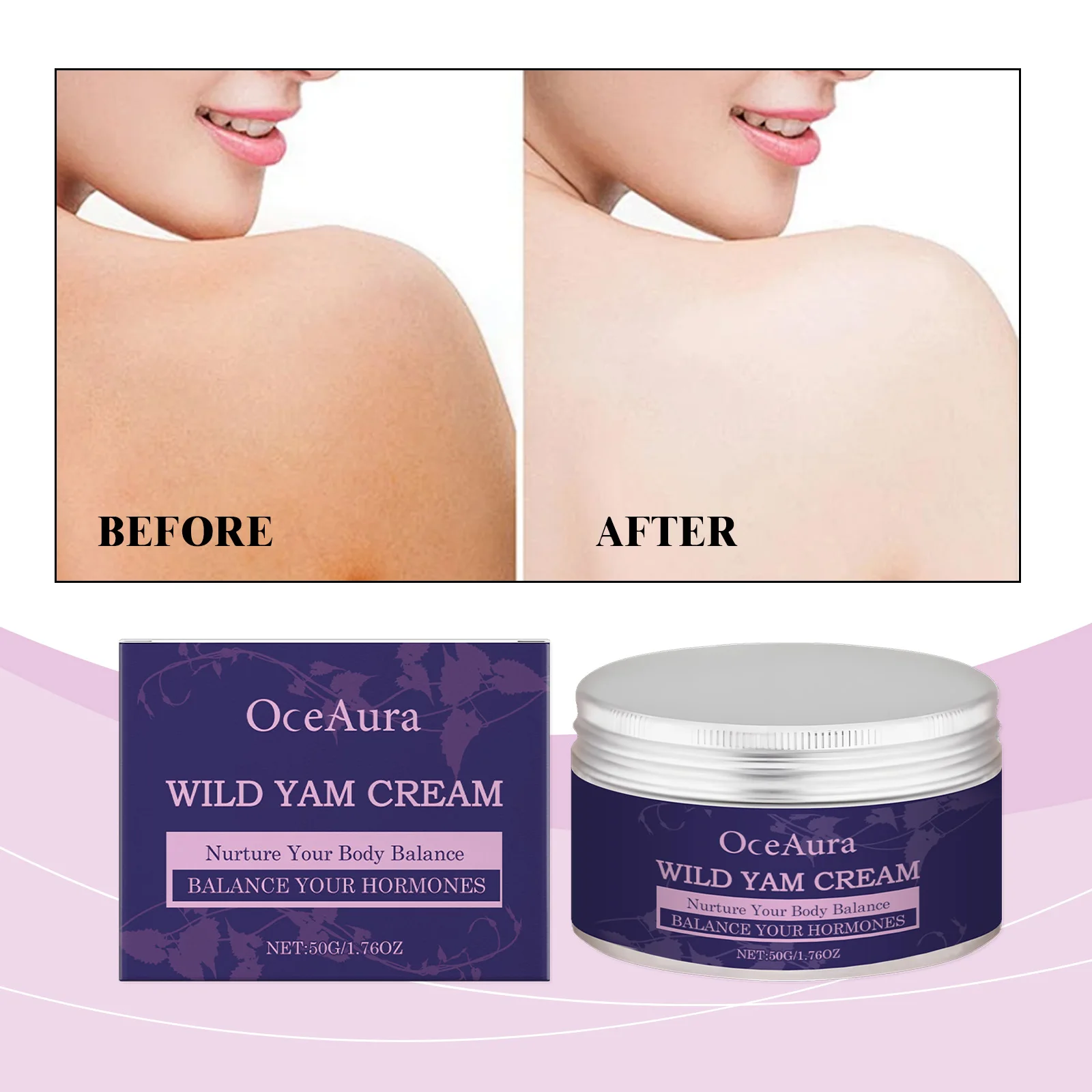 야생 참마 크림 - 여성의 천연 호르몬 균형 - 식물성 에스트로겐이 풍부한 포뮬러 - 갱년기 증상 완화 및 여성 건강 지원