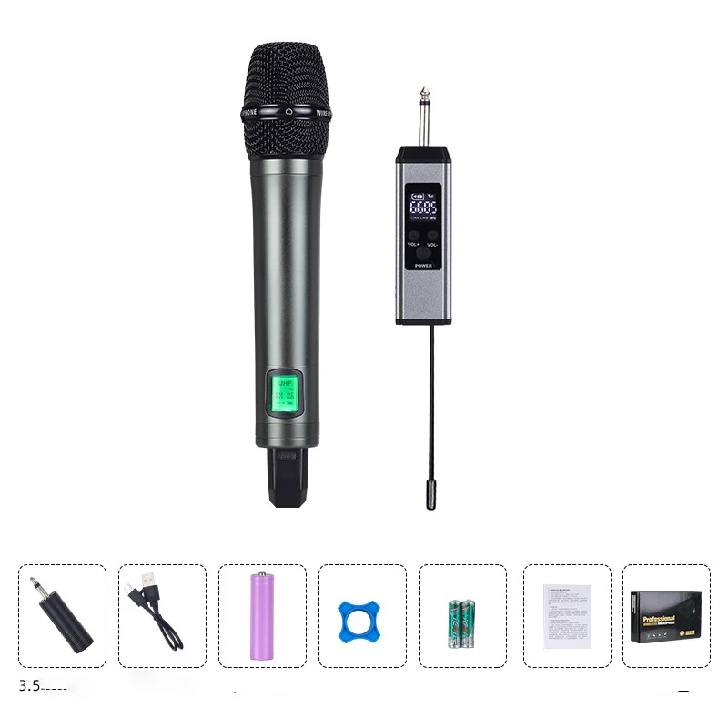 Audio Professional Karaoke Microphone Outdoor Home Singing Sound Card Live Broadcast Equipment Wireless Dynamic MIC