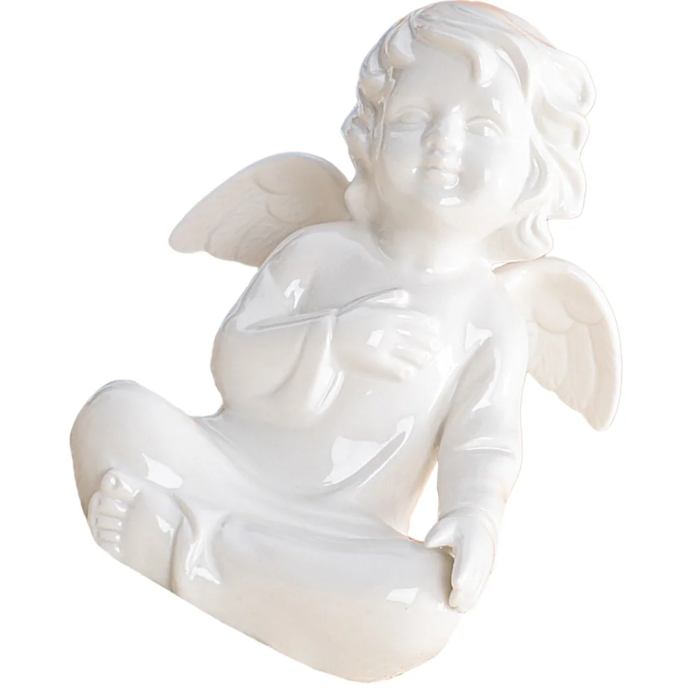 

Statues for Home Decor Porcelain Angels Figurines Ceramic Angelic European Style Wedding