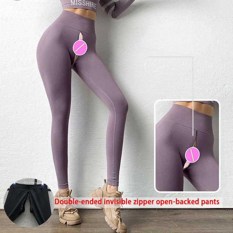 

Yoga Pants Outer Wear Pants Hip-lifting Leggings Women's Invisible Open-crotch Pants Women's Stovepipe Pressure Fitness Clothes