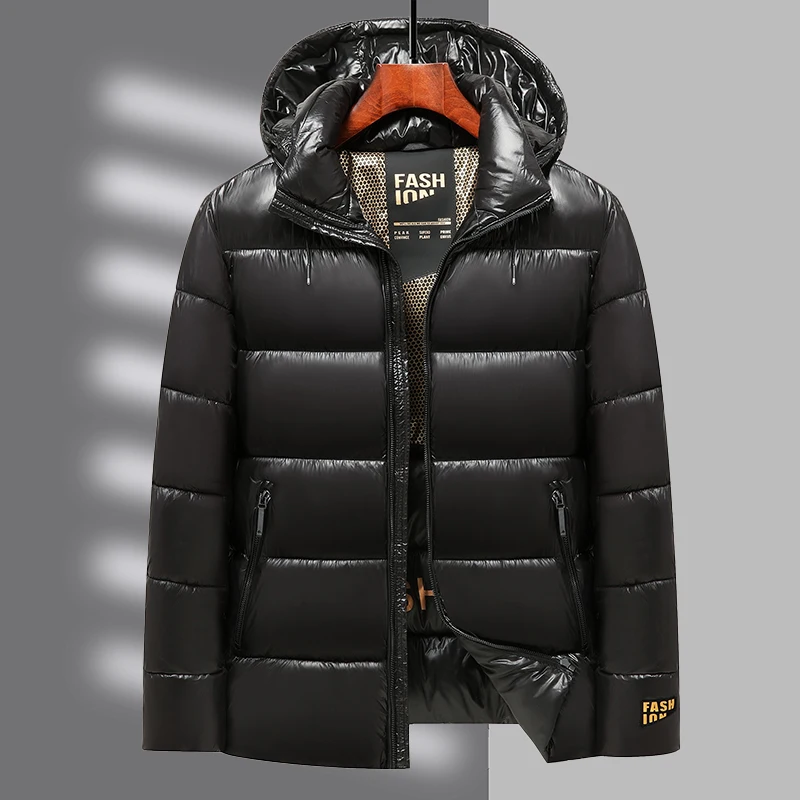 

Мужская пуховая куртка на хлопковой подкладке, черно-золотое пальто, куртка на хлопковой подкладке со съемным капюшоном, куртка на хлопковой подкладке.