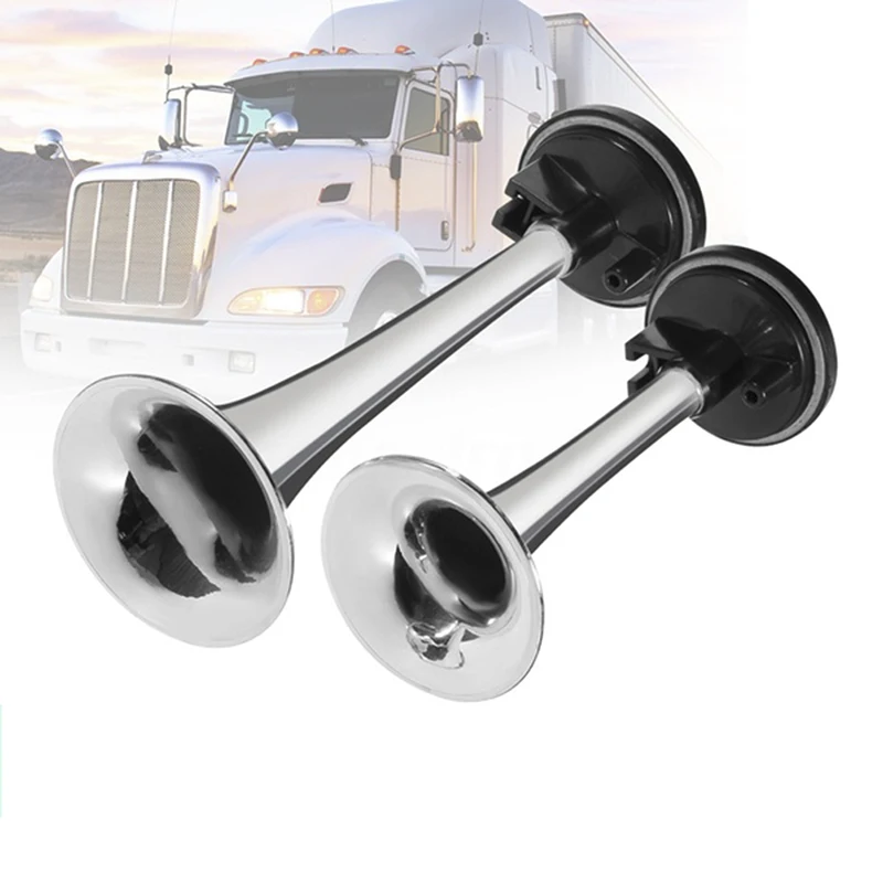 

2PCS Super Loud one Trumpet Air Horn Tube Speaker for Car Vehicle Truck Train Boat