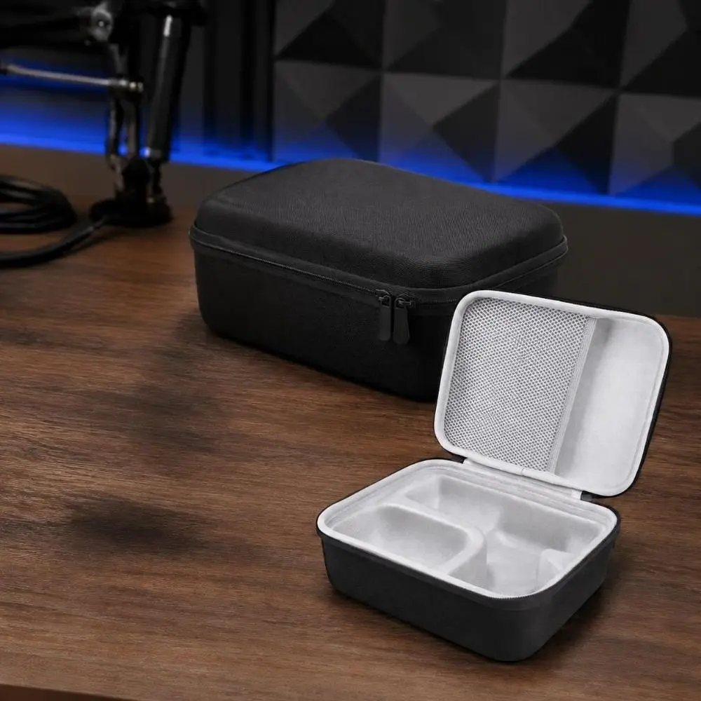Shock-Proof EVA Interior Microphone Hard Case Durable Nylon Exterior Shockproof Padding Protective Carrying Pouch