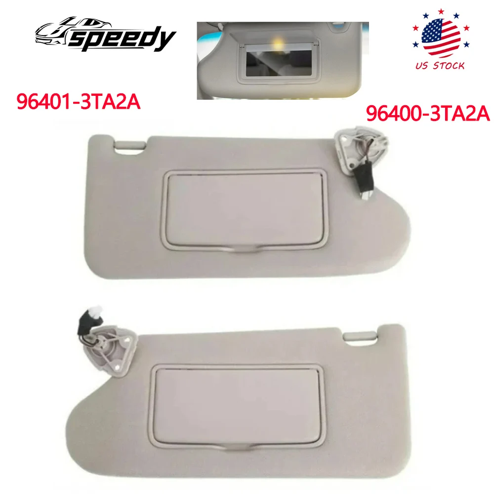 

96401-3TA2A 2pcs Left & Right Sun Visor Driver Passenger Set for 2013-2018 Nissan Altima Beige 96400-3TA2A