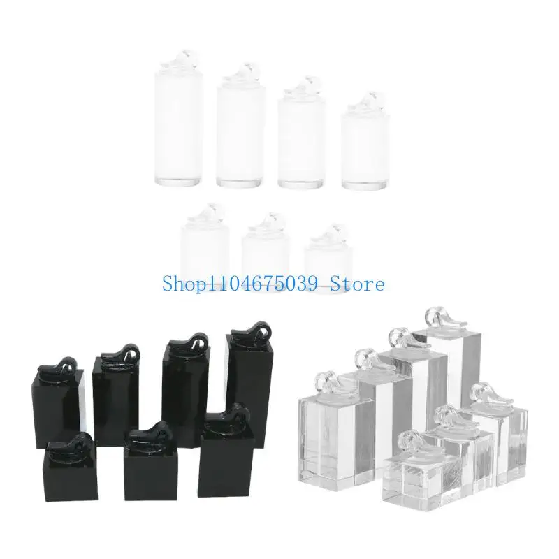 

5asd Practical 7 Pieces Acrylic Rings Display Set for Jewelry Enthusiasts Display