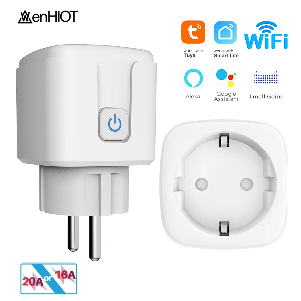 

16A/20A Tuya Smart Socket EUWifi Smart Plug With Power Monitoring Smart Life APP Remote Control Support Google Assistant Alexa