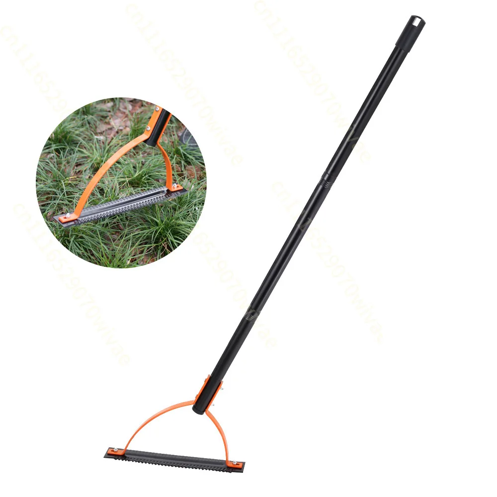Manual lawn whip with serrated double blade sharp blade weed mowing machine garden tools