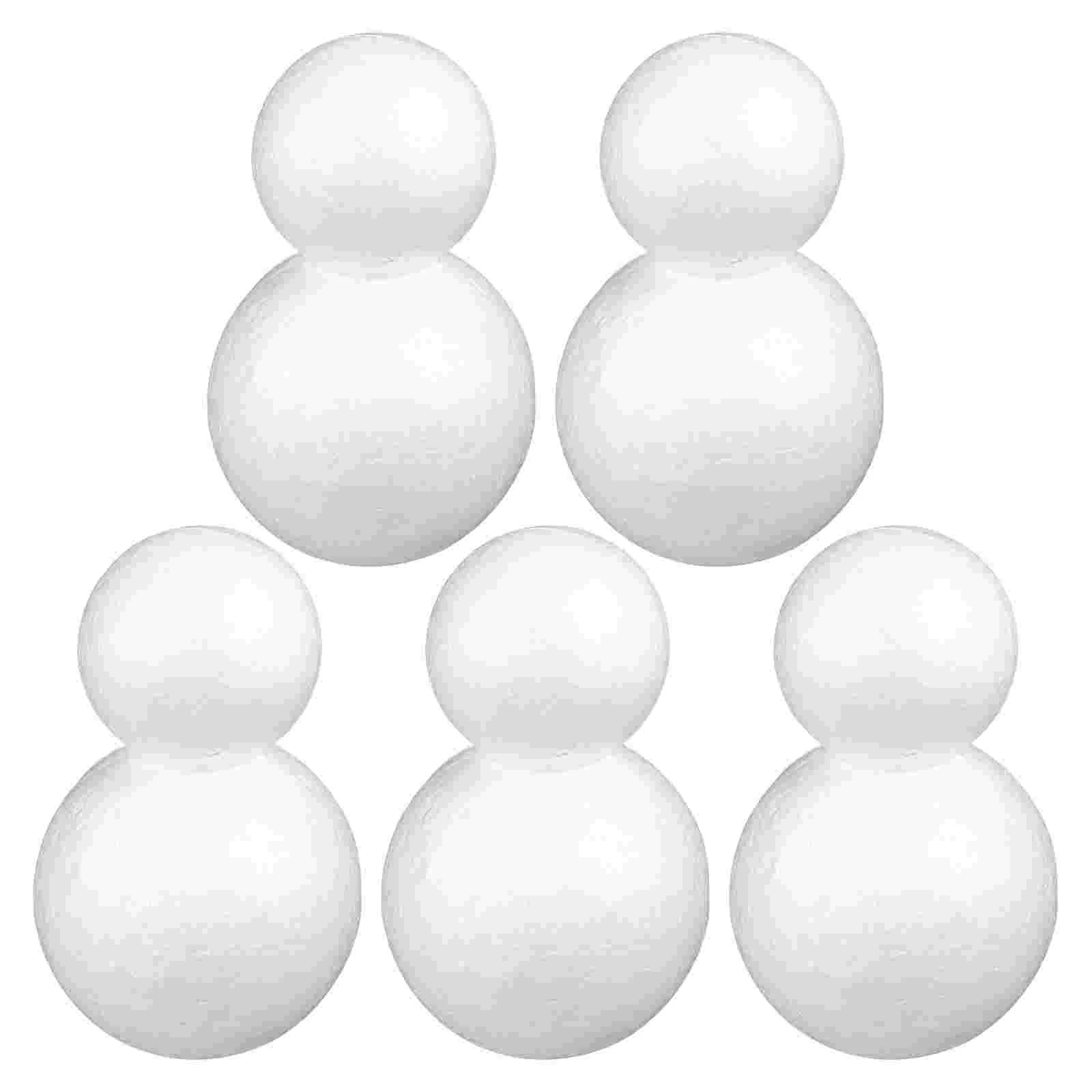 5 Pcs Foam Snowman Foams Model DIY Decoration Decorations Accessories Kids Painting Toys Crafts