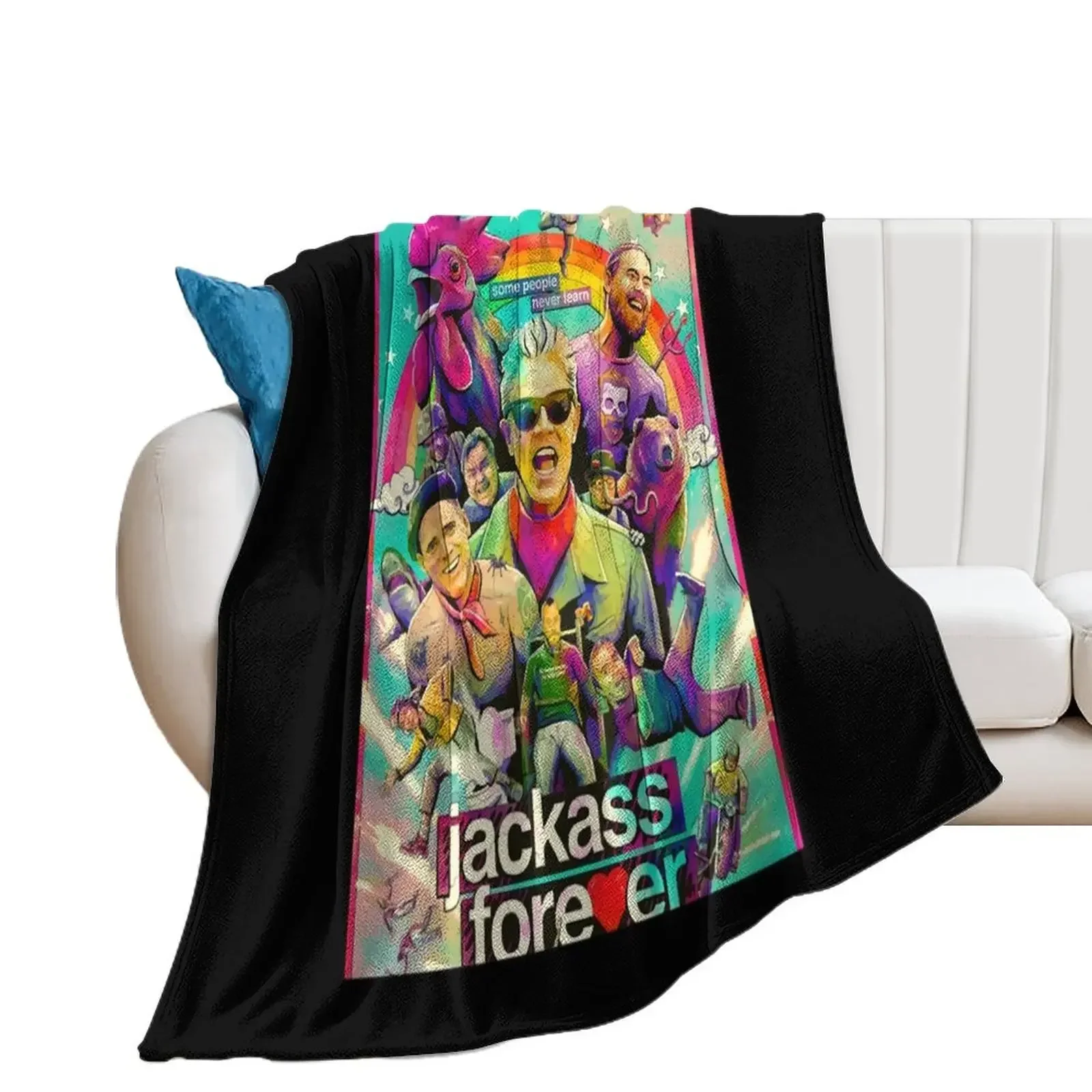 Lover Gift The Movie Jackass Stunts Video Gamer Throw Blanket Thins Baby Blankets