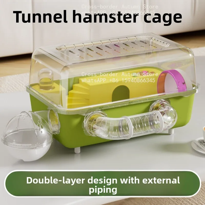 Hamster cage, golden bear cage, oversized double-layer luxury breathable thickened pet nest, dedicated to small pets