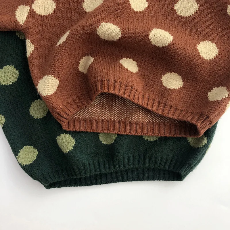 MILANCEL Herbst Winter Vintage Look Kinder Jungen Pullover Polka Dot Mädchen Strickwaren Outwear Jungen Pullover für 1-6Y – Detail 18
