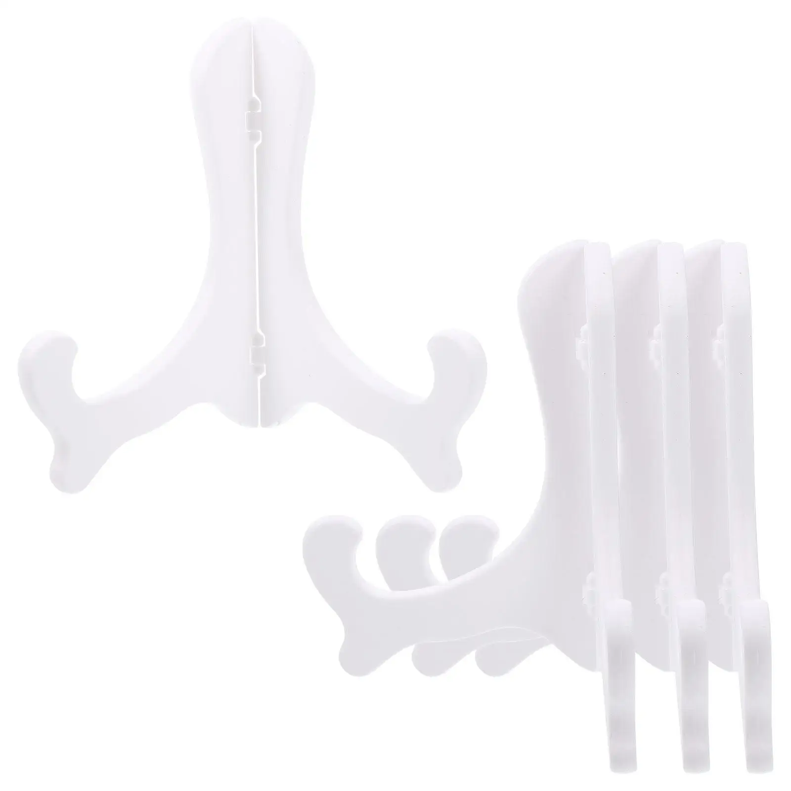

4 Pcs Monitor Medal Display Stand Tabletop Easel Large Plate Stands for Plastic Desktop Dish Bracket