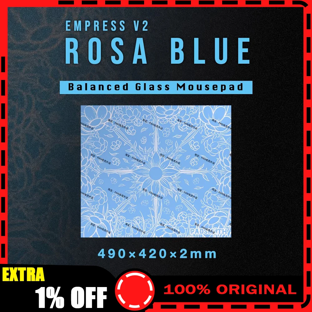 

PAN Esports Empress V2-Rosa Glass Mousepad Smooth and Speed Mouse Pad FPS Duplicate PADSMITH For APEX CSGO PC Accessories Gifts