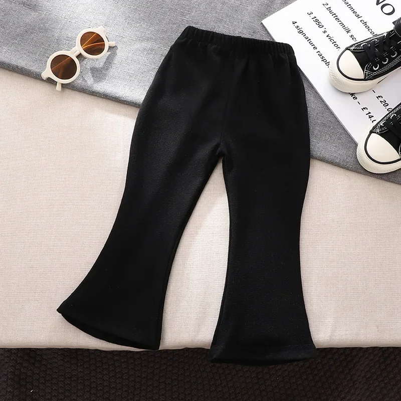 

Baby Flare Pants Autumn Girls' Leggings Winter Kids Warm Pants Long Trousers 1-6y Girls Clothesv Elastic Waist