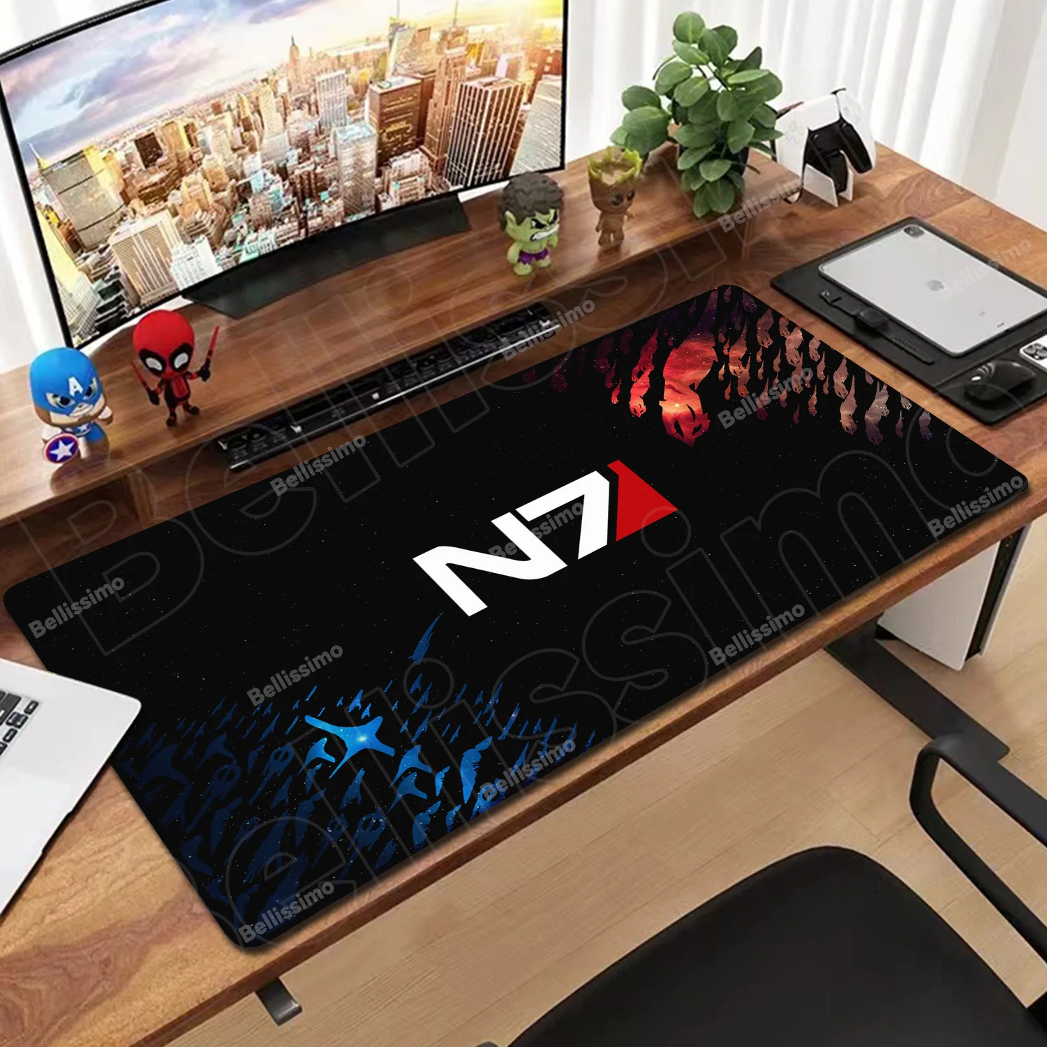 Mouse Pads Large Gaming Mass Effect N7 Gamer Computer Office Accessory Mouse Mat XXL Carpet Keyboard Desk Pad Laptop Mausepad