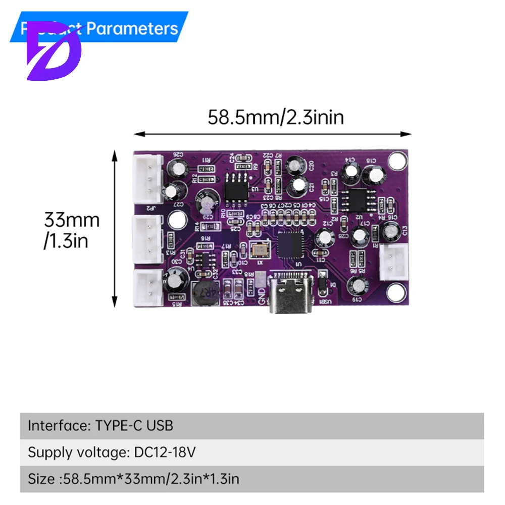 DC12-18V DSP Digital Reverberation Module Anti Whistling Computer Tuning Sound Effects Mixing Console Audio Board Modification