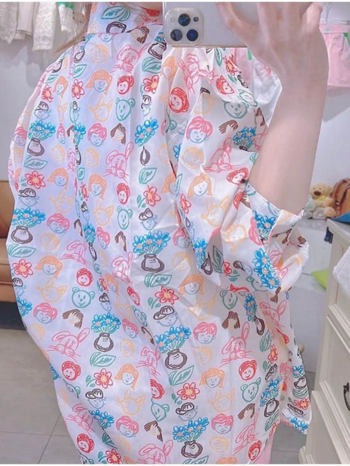 

plus Size Casual Loose Long Sve Women's irt Summer Faionable Versatile Anti-Aging Lightweight Open Cardigan for Heavy ...