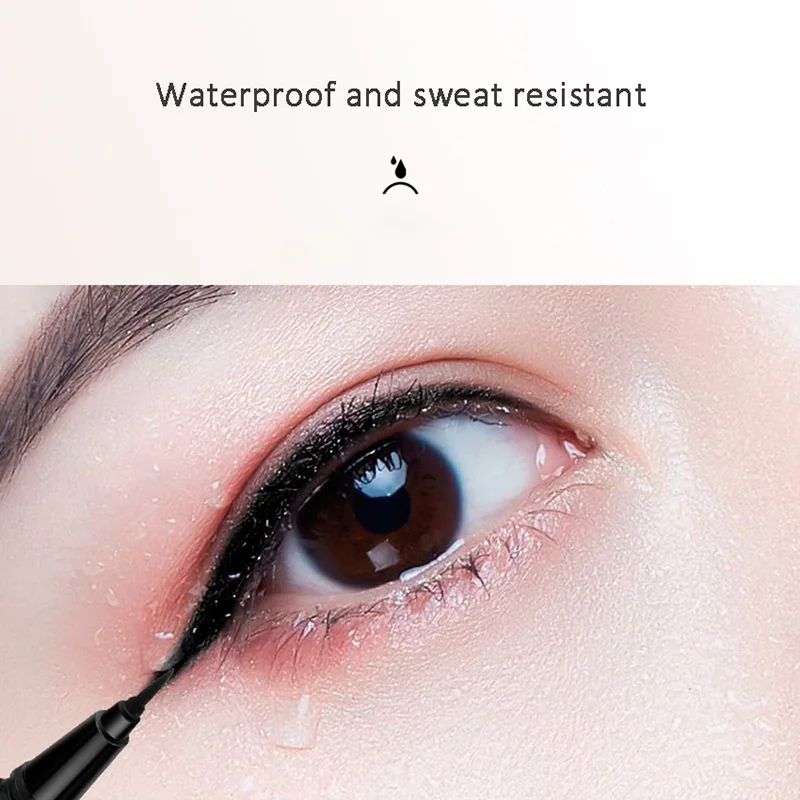 Cabeça de veado delineador fino de longa duração impermeável e à prova de suor linhas lisas adequadas para iniciantes sem coloração maquiagem dos olhos
