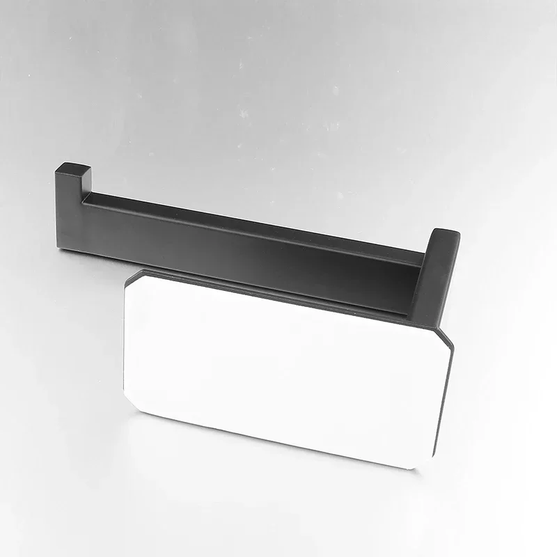 No-Drill Stainless Steel Wall-Mounted Square Tube Tissue Holder For The Bathroom Wall-Mounted Paper Roll Holder image 3