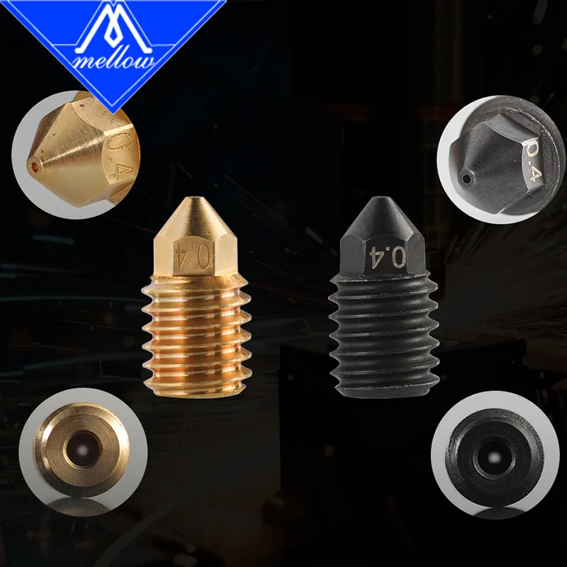 Mellow Top Quality Hardened Steel NF TZ Nozzles for Printing PEI PEEK or Carbon Fiber Filament for TZ TZ2.0 HOTEND