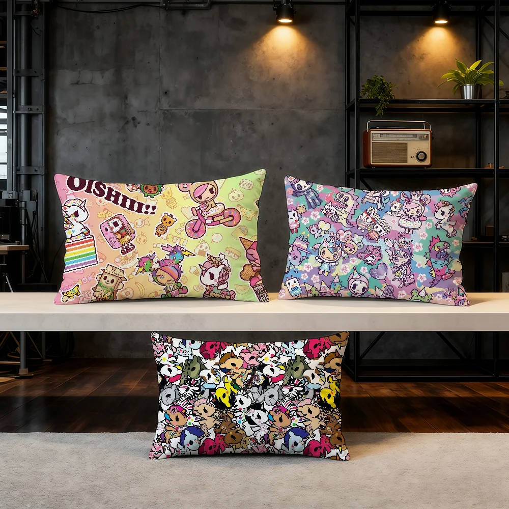 Fashion T-Tokidoki-ES cushion cover Hit Product Home Sofa living Room Double-sided Soft Decorative Pillow Cover