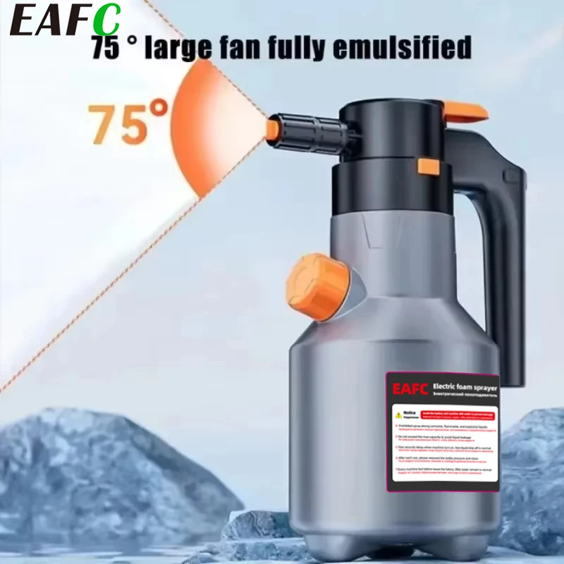 EAFC Electric Foam Sprayer 2L Handheld Professional Snow Foam Cannon Motorized Car Wash Sprayer for Car Wash Car Rechargeable