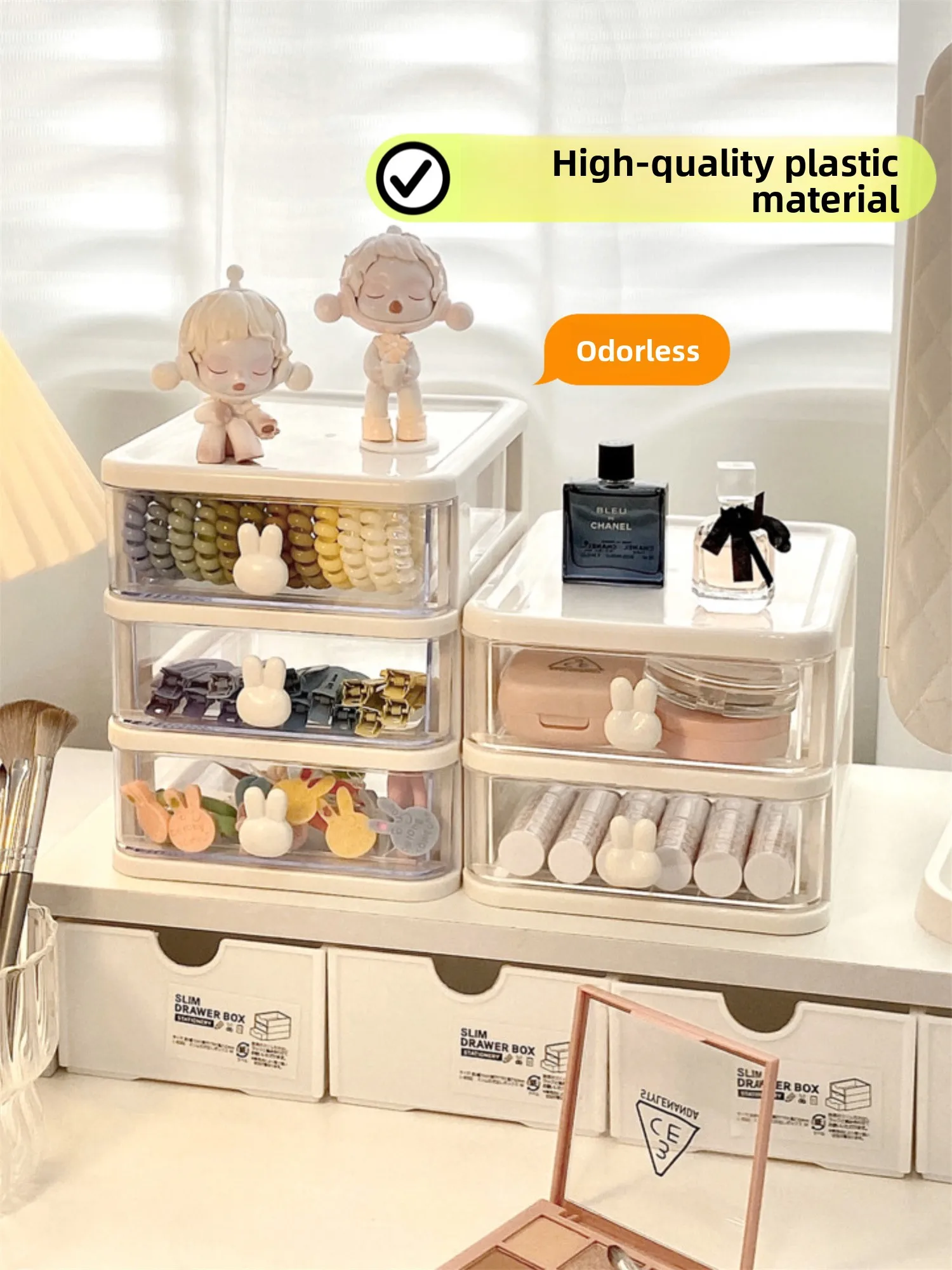 

Симпатичная детская повязка для волос, органайзер, коробка для рабочего стола, маленькие аксессуары, сортировочная коробка, квадратная коробка-органайзер, пятислойный пластик