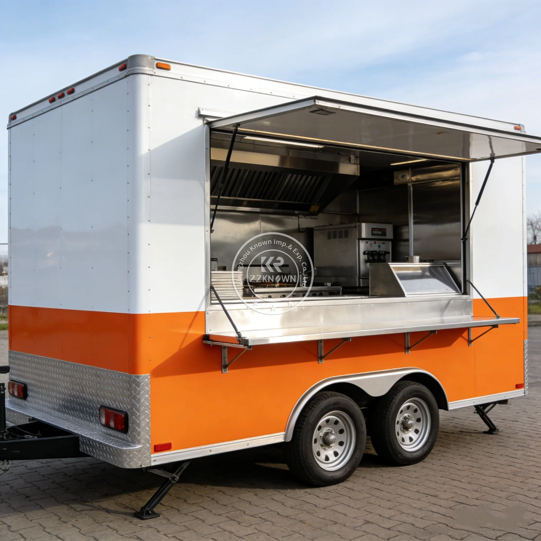 

3M Outdoor Concession Food Trailer USA Compliant Commercial Street Vending Catering Cart For Business