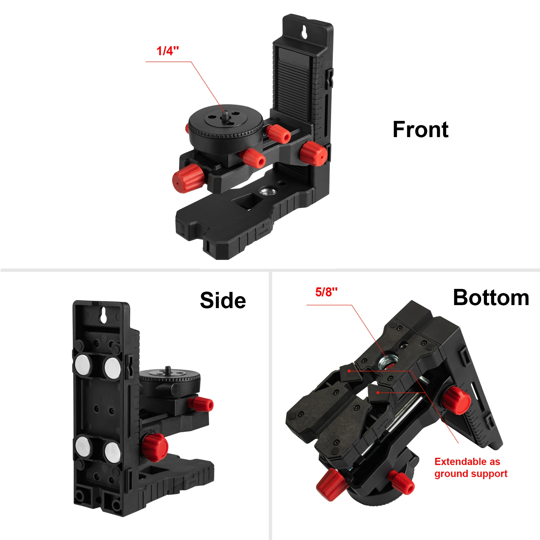 FIRECORE 360° L-Magnetic Adjustable Bracket For Laser Level For Ceiling Grid Applications (FLM80A)