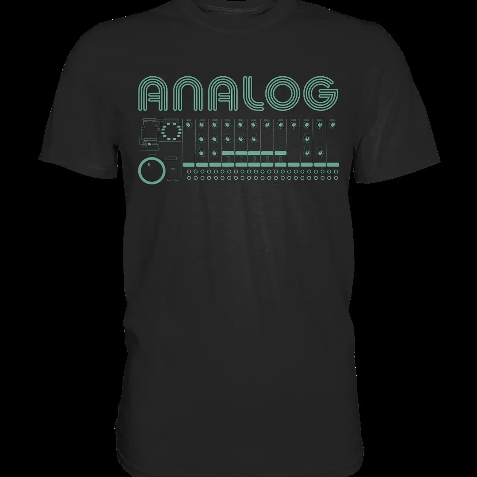 Retro Synthesizer Modular Analog T Shirt vintage Washed Comfortable Soft Stretched Unisex graphic fashion Casual