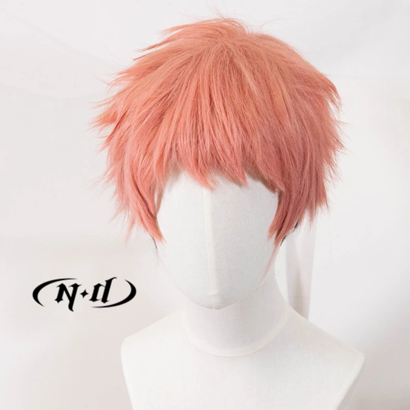 ND Yuji Itadori Cosplay Wigs Hairpiece Jujutsu Kaisen Anime Cosplay Hair Wigs for Comic Con Coser Costume Party Heat Resistant
