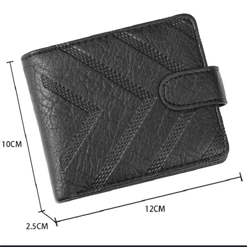 Men's wallets Leather Bifold Black Classic Business Large Capacity Credit Card Holder Wallet with Coin Pocket ID Windows Purse