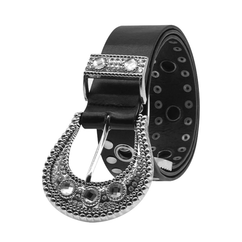 Waist Belt Chain Studs Encrusted Rhinestones Belly Chain for Casual Wear